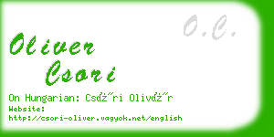 oliver csori business card